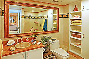 Mayan Designs In Marble And Granite Grace All Of The Bathrooms